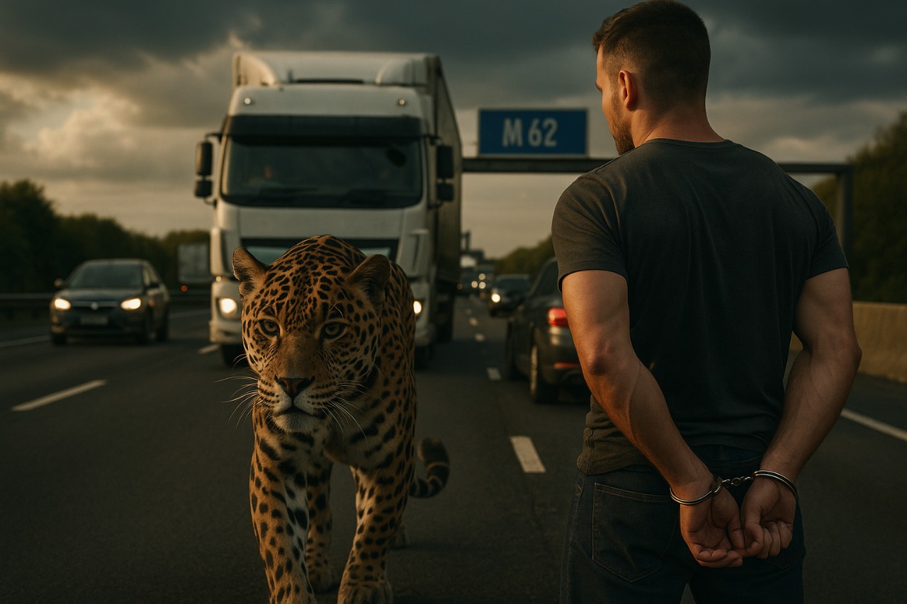 Runaway Jaguar Stops Traffic on M62